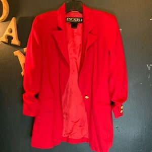 Vintage Designer Escada Red Blazer